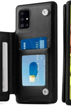Nouvelle Collection ShieldCase Étui Portefeuille Samsung Galaxy A51 (noir)