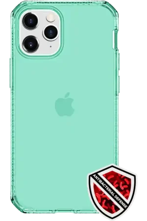 Vente Directe Coque Renforcée iPhone 12 / 12 Pro Spectrum Clear Verte Itskins