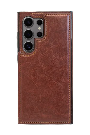 ShieldCase Étui portefeuille pour Samsung Galaxy S25 Ultra (marron) Petit Prix