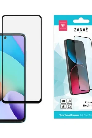 Verre trempé Full Cover pour Redmi 10 Noir Usine Directe