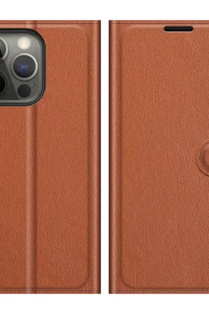 ShieldCase Étui de téléphone portefeuille iPhone 13 Pro (marron) Bon Plan