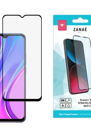 Authentique Verre trempé Full Cover pour Xiaomi Redmi 9 / 9A / 9C / 9C NFC