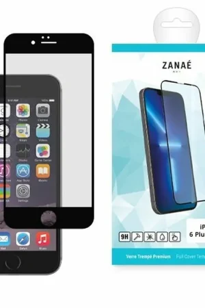 Verre Trempé Noir Full Cover iPhone 6/6s Plus Commander Vite