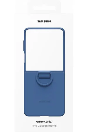 Commander Vite Coque Samsung Galaxy Z Flip 7 Silicone avec Anneau Bleu