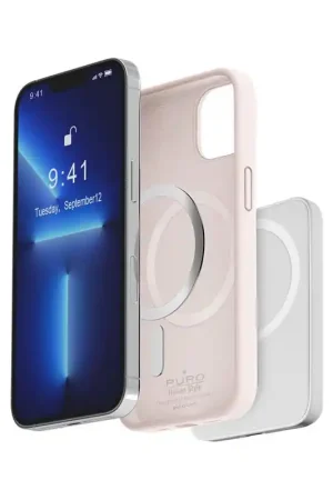 Coque iPhone 13 silicone Puro Icon Magnetique Rose Jusqu’à Épuisement Des Stocks