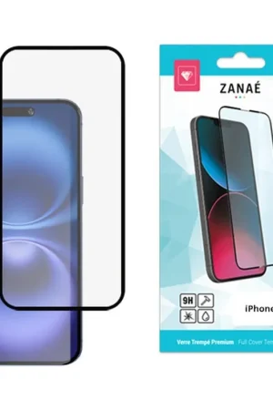 Verre trempé noir pour iPhone 16/15 Meilleur Choix