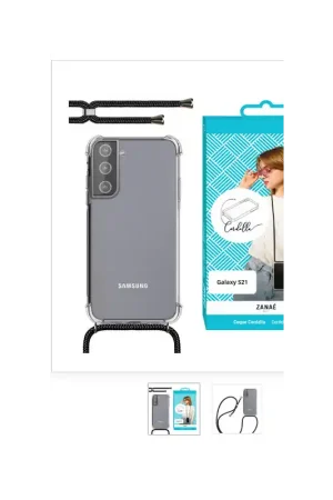 Must-Have Coque Cordella pour Samsung G S21 - transparente avec bandoulière ajustable