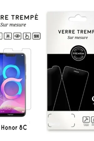 Verre Trempé pour Honor 8C Transparent Dernière Chance