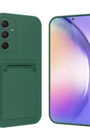 Must-Have ShieldCase Samsung Galaxy S25 coque en silicone porte carte (vert foncé)