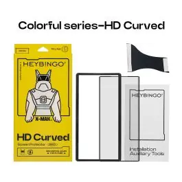Verre trempé intégral Samsung S22 Ultra Heybingo Antistatique Super Edge HD compatible Lecteur d'Empreintes Meilleur Choix