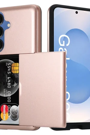 Meilleur Prix ShieldCase Samsung Galaxy S26 Coque porte-cartes coulissant (or rose)