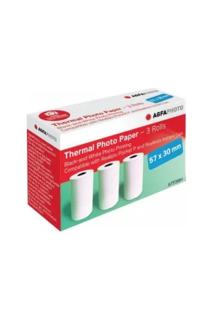 Meilleure Vente Pack 3 rouleaux papier thermique Blanc Agfa Photo