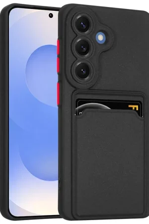 Commander Maintenant ShieldCase Samsung Galaxy S26 Coque porte cartes en silicone (noir)
