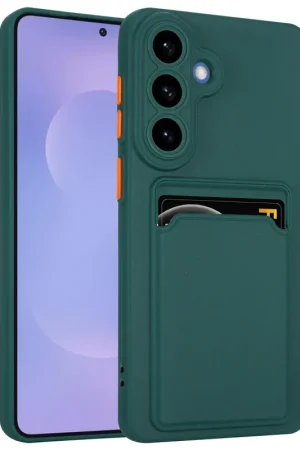 Commander Vite ShieldCase Samsung Galaxy S26 Plus Coque porte cartes en silicone (vert foncé)