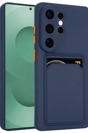 Prix Réduit ShieldCase Samsung Galaxy S26 Ultra Coque porte cartes en silicone (bleu foncé)