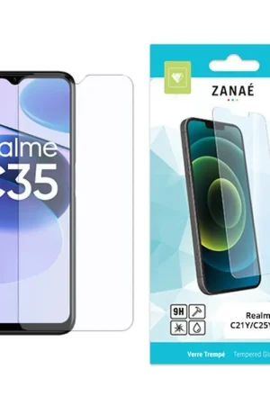 Commander Maintenant Verre trempé pour Realme C21Y / C25Y / C35 Transparent