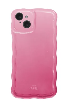 Prix Réduit xoxo Wildhearts Glossy Wavy Case Pink Sorbet - iPhone 14 coque