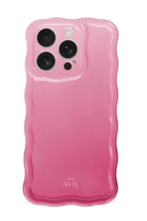 xoxo Wildhearts Glossy Wavy Case Pink Sorbet - iPhone 16 Pro coque Promotion Saisonnière