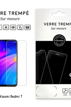 Verre trempe pour Xiaomi Redmi 7 Retour Gratuit
