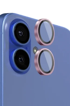 Verre trempé rose caméra pour iPhone 16/16 Plus Soldes