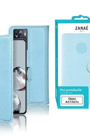 Zanae Wallet bleu clair pour Oppo A77 5G Offre Exclusive