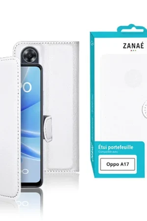Zanae Wallet pour Oppo A17 Blanc Populaire