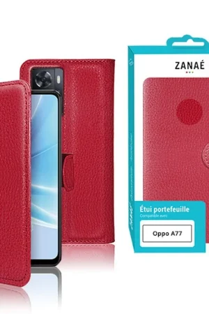 Zanae Wallet Rouge pour Oppo A57 4G Bon Marché