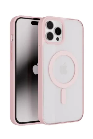 ShieldCase Coque Transparente iPhone 13 Magsafe avec bords colorés (rose) Soldes