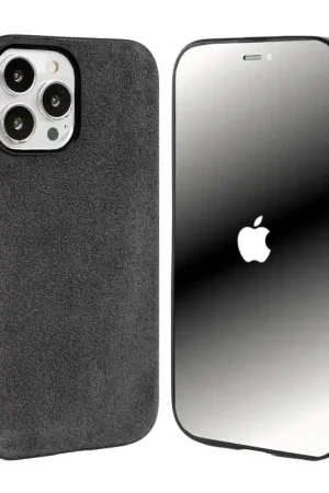Usine Directe Coverzs Coque iPhone 13 Pro Max Alcantara & TPU MagSafe (noir)