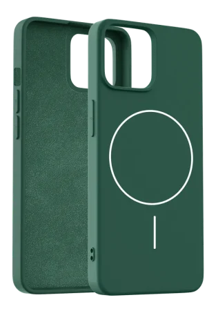 Coverzs iPhone 14 coque MagSafe en silicone 'Slim' (vert) Offre Exclusive