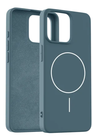 Soldes Coverzs iPhone 14 Pro coque MagSafe en silicone 'Slim' (bleu foncé)