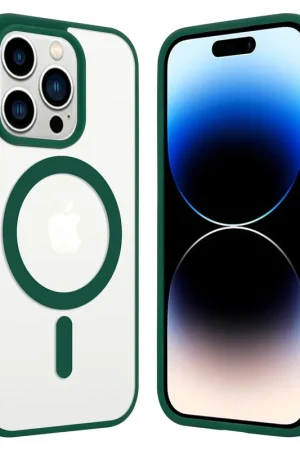 Prix Réduit ShieldCase Coque Transparente iPhone 14 Pro Magsafe avec bords colorés (vert)
