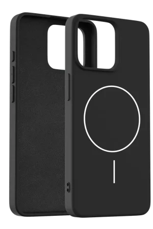Pas Cher Coverzs iPhone 14 Pro Max coque MagSafe en silicone 'Slim' (noir)
