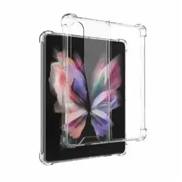 Coque silicone angle renforcé Samsung Galaxy Z Fold4 5G (F936B) Transparent Petit Prix
