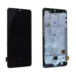 Super Prix Écran Samsung Galaxy A41 (A415F) Noir + Châssis Reconditionné (PIEC)