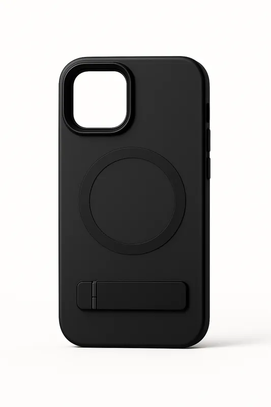 Offre Spéciale Coverzs iPhone 15 Pro Max matte MagSafe case avec debout (noir)