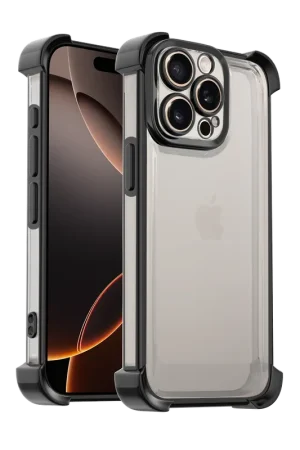 Promotion Ceezs iPhone 15 Pro Max TPU Shock case avec protection de la caméra (noir)