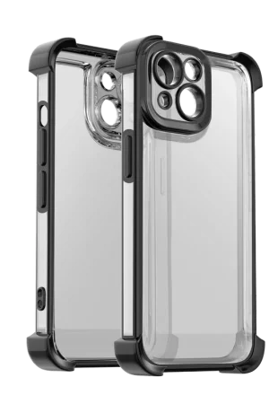 Ceezs iPhone 15 TPU Shock case avec protection de la caméra (noir) Prix Promo