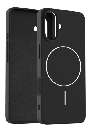 Affaire À Saisir Coverzs iPhone 16 coque MagSafe en silicone 'Slim' (noir)
