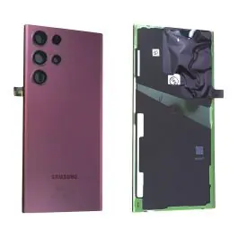 Vitre Arrière Samsung Galaxy S22 Ultra (S908B) Bordeaux GH82-27457B Origine Solde