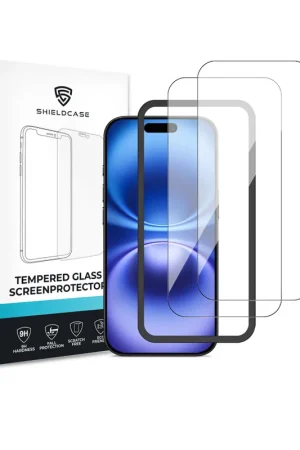 ShieldCase iPhone 16 Plus Tempered Glass Basic protecteur d'écran avec applicateur (2-Pack) Super Prix