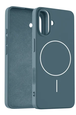 Super Prix Coverzs iPhone 16 Plus coque MagSafe en silicone 'Slim' (bleu foncé)