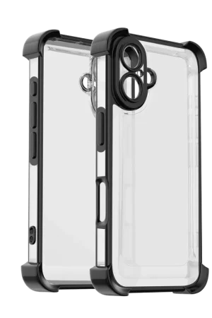 Authentique Ceezs iPhone 16 Plus TPU Shock case avec protection de la caméra (noir)