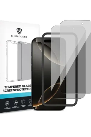 ShieldCase iPhone 16 Pro Tempered Glass Basic Privacy protecteur d'écran avec applicateur (2-Pack) Nouvel Arrivage