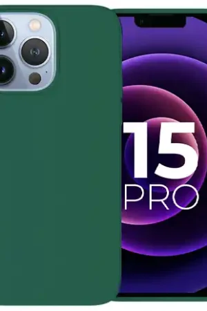 Ceezs iPhone 16 Pro coque silicone (vert foncé) Certifié