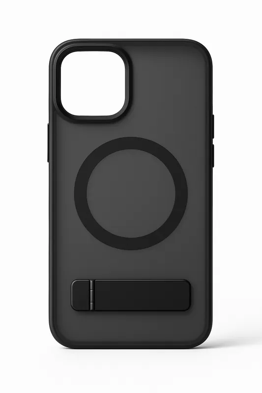 Vente Directe Coverzs iPhone 16 Pro matte MagSafe case avec debout (noir)