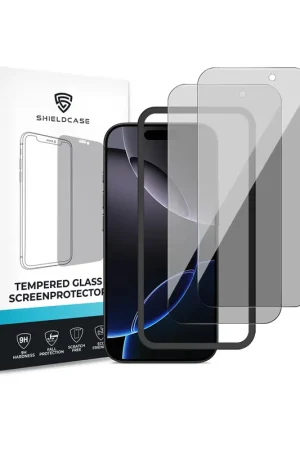 Solde ShieldCase iPhone 16 Pro Max Tempered Glass Basic Privacy protecteur d'écran (2-Pack)