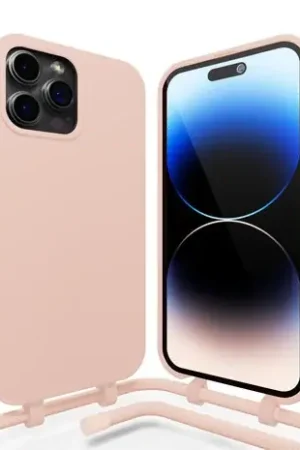 Coverzs iPhone 16 Pro Max coque silicone avec cordon (rose) Offre Limitée