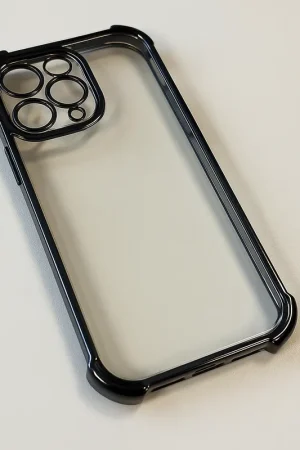 Offre Spéciale Ceezs iPhone 16 Pro TPU Shock case avec protection de la caméra (noir)