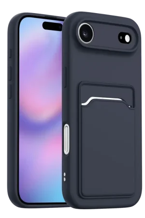 ShieldCase iPhone Air coque en silicone porte carte (bleu foncé) Commander Maintenant